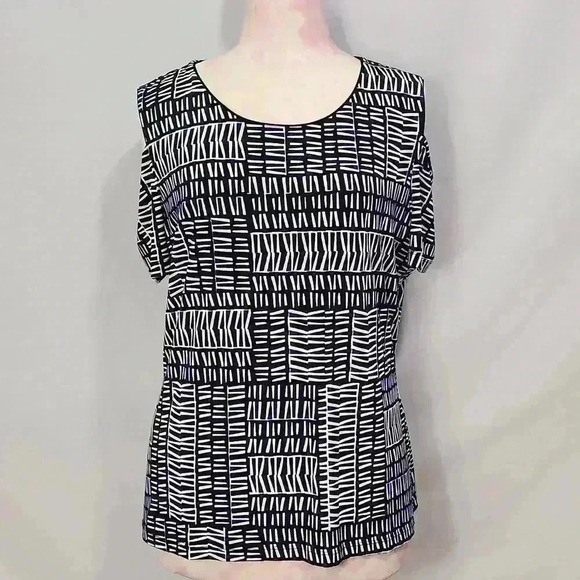 Calvin Klein Short Sleeve Cold Shoulder Top - Picture 1 of 9